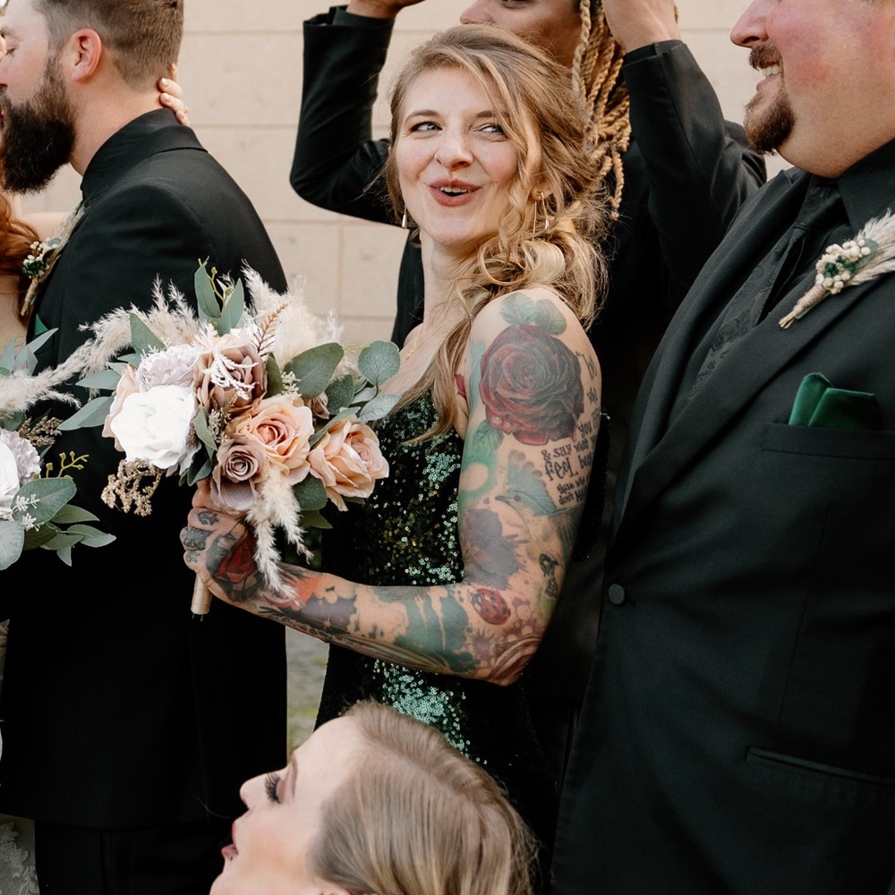 Emerald Green Sequin Dress